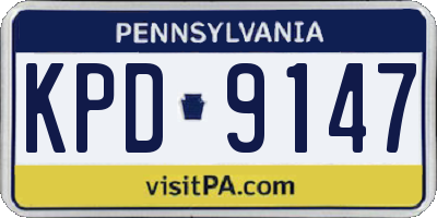 PA license plate KPD9147