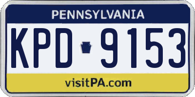 PA license plate KPD9153