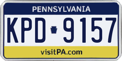 PA license plate KPD9157