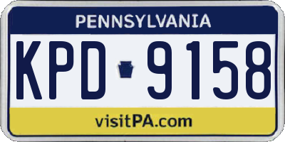PA license plate KPD9158