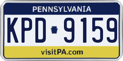 PA license plate KPD9159