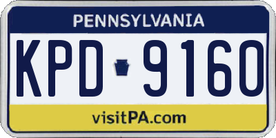 PA license plate KPD9160