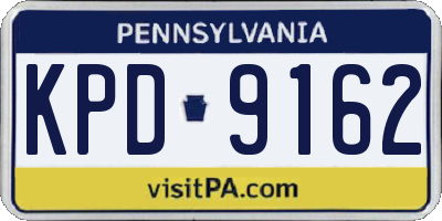 PA license plate KPD9162