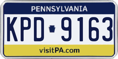 PA license plate KPD9163