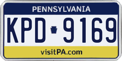 PA license plate KPD9169