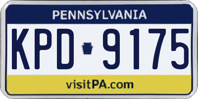 PA license plate KPD9175