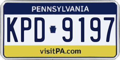 PA license plate KPD9197