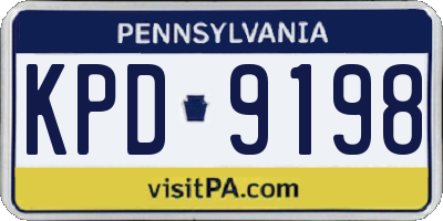 PA license plate KPD9198