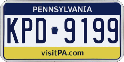 PA license plate KPD9199