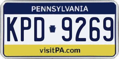 PA license plate KPD9269