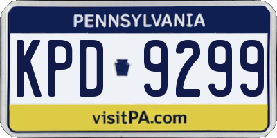 PA license plate KPD9299
