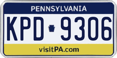 PA license plate KPD9306