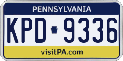 PA license plate KPD9336