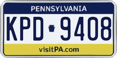 PA license plate KPD9408