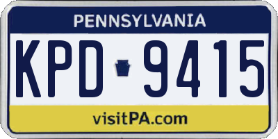 PA license plate KPD9415