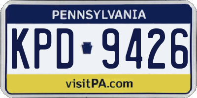 PA license plate KPD9426