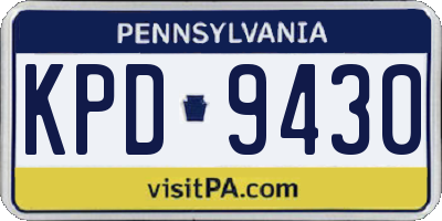 PA license plate KPD9430