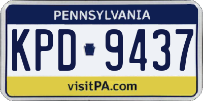 PA license plate KPD9437