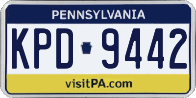 PA license plate KPD9442