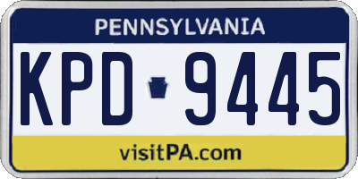 PA license plate KPD9445