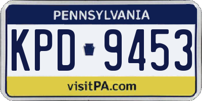 PA license plate KPD9453