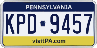 PA license plate KPD9457