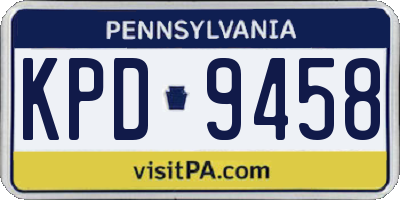 PA license plate KPD9458