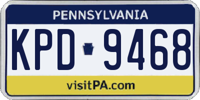 PA license plate KPD9468