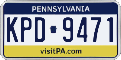 PA license plate KPD9471