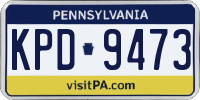 PA license plate KPD9473