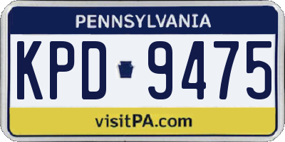 PA license plate KPD9475