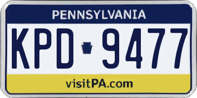 PA license plate KPD9477