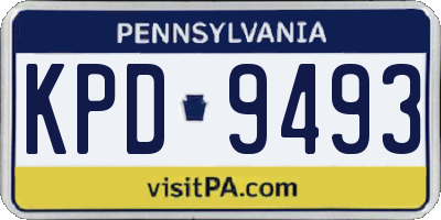 PA license plate KPD9493