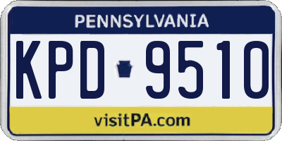 PA license plate KPD9510