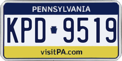 PA license plate KPD9519