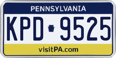 PA license plate KPD9525