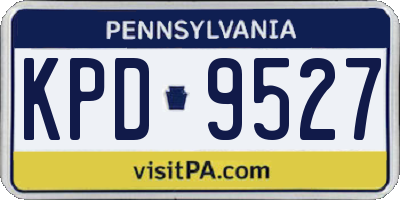 PA license plate KPD9527