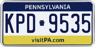 PA license plate KPD9535