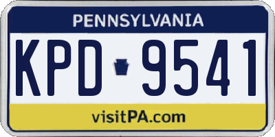 PA license plate KPD9541