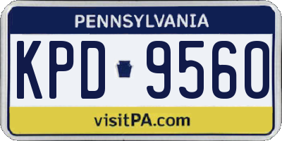 PA license plate KPD9560