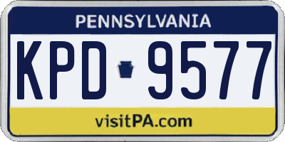 PA license plate KPD9577