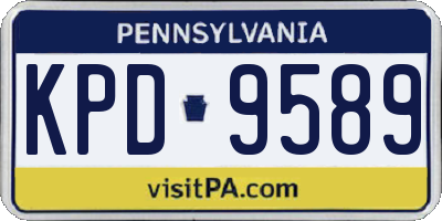PA license plate KPD9589