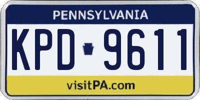PA license plate KPD9611