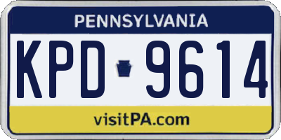 PA license plate KPD9614