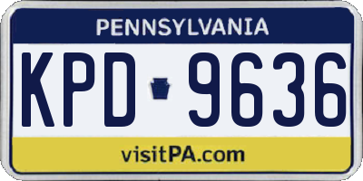 PA license plate KPD9636
