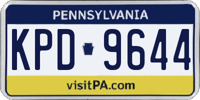 PA license plate KPD9644