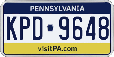 PA license plate KPD9648