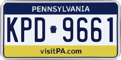 PA license plate KPD9661