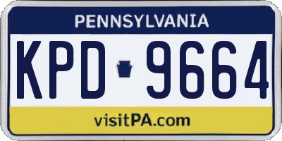 PA license plate KPD9664