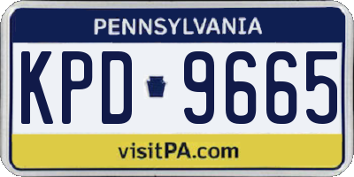 PA license plate KPD9665